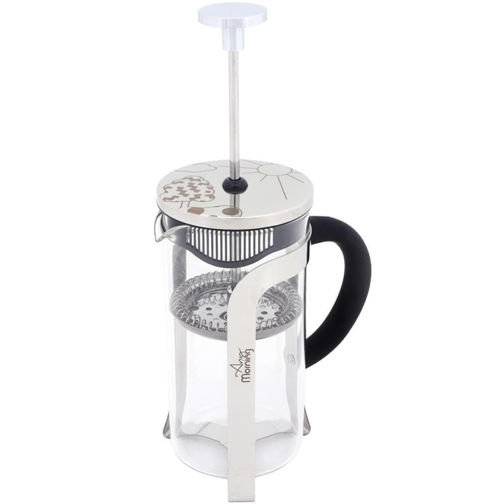 French Press Coffee Maker 20 oz Borosilicate Glass Stainless Steel U2502
