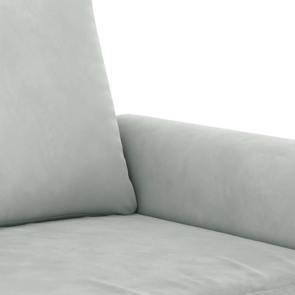 Light Gray Velvet 2 Piece Sofa Set F41312