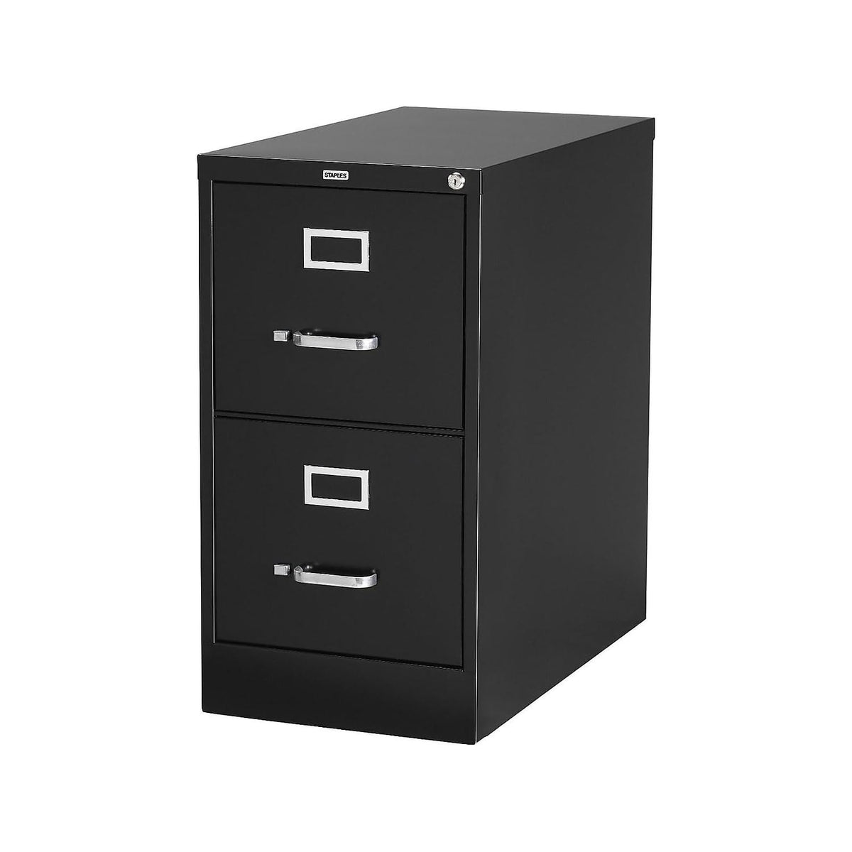 Black 2 Drawer Letter Size Lockable File Cabinet O4621