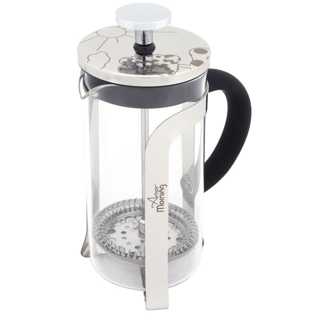 French Press Coffee Maker 20 oz Borosilicate Glass Stainless Steel U2502