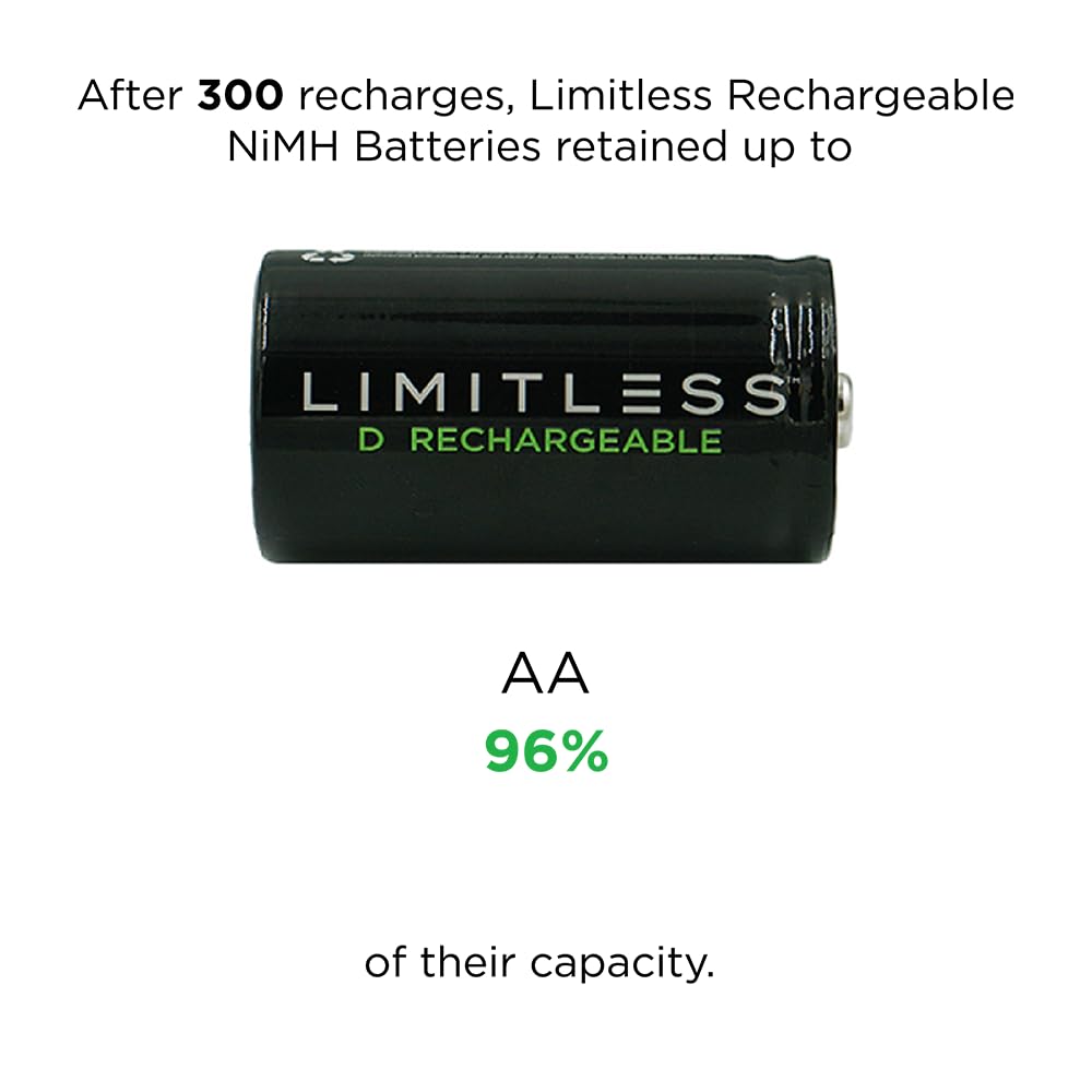 Rechargeable D Batteries 4-Pack W1724