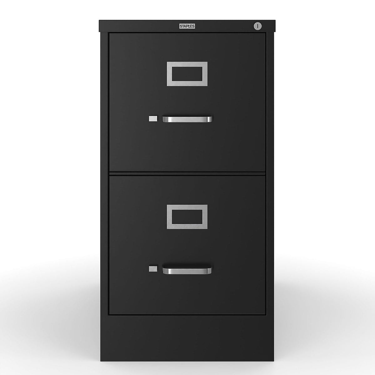 Black 2 Drawer Letter Size Lockable File Cabinet O4621
