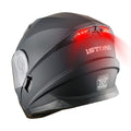 Matt Black Modular Full Face Motorcycle Helmet with Dual Visor G354