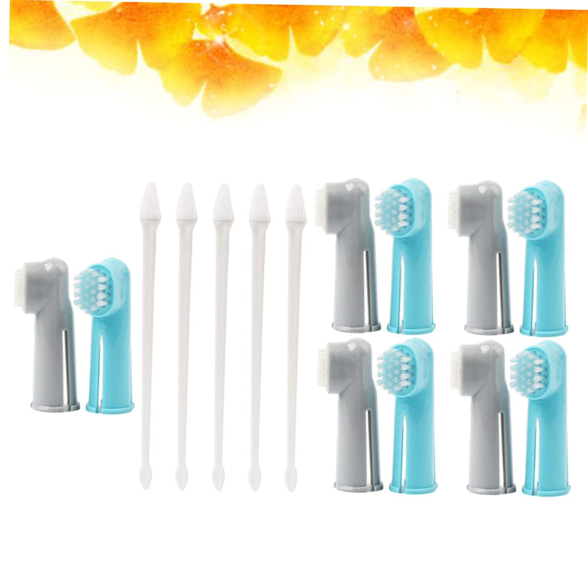 15 Pc Dual-Headed and Finger Pet Toothbrushes H641162