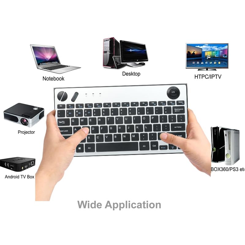78 Keys Dual Mode Wireless Trackball Keyboard E6941