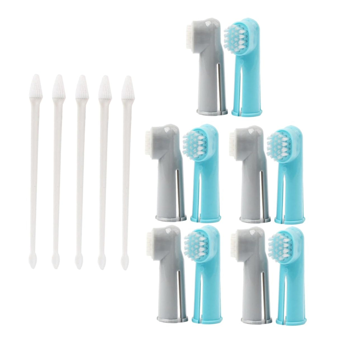 15 Pc Dual-Headed and Finger Pet Toothbrushes H641162