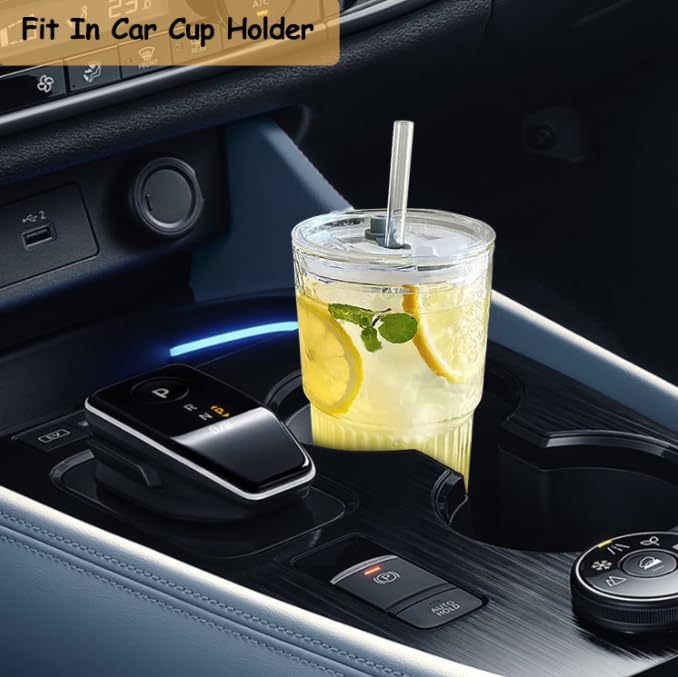 20 oz Glass Tumbler with Lid and Straw K141249