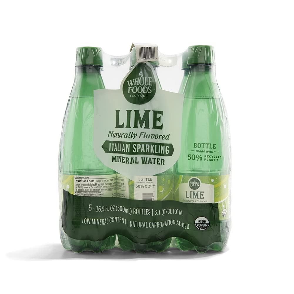 Organic Italian Lime Sparkling Mineral Water 6 Pack R624434