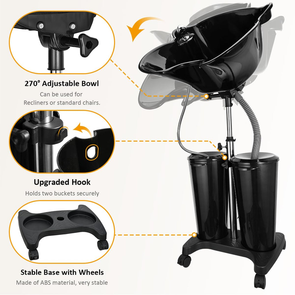 Portable Shampoo Bowl with Electric Pump W933951