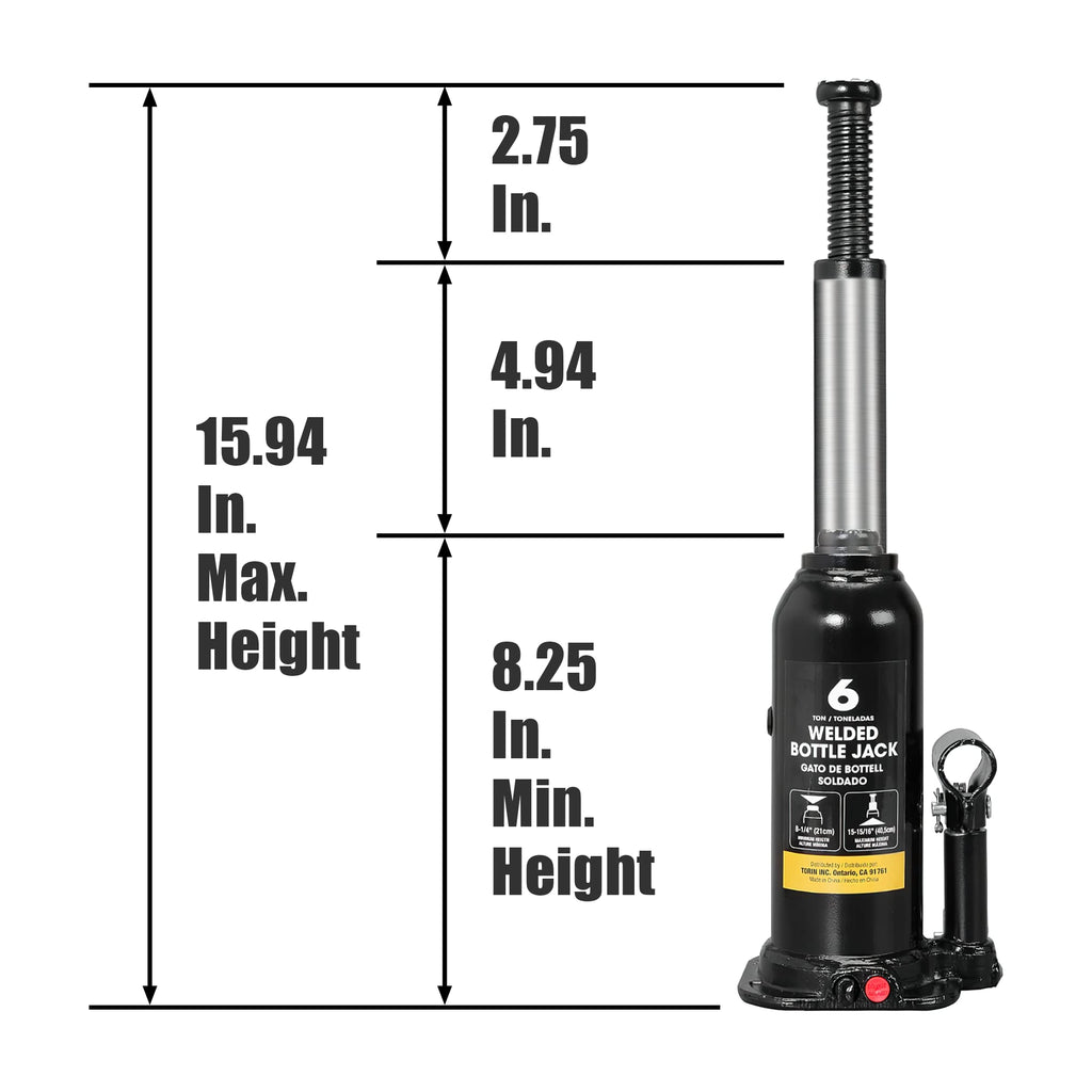 6 Ton Hydraulic Welded Bottle Jack P97195