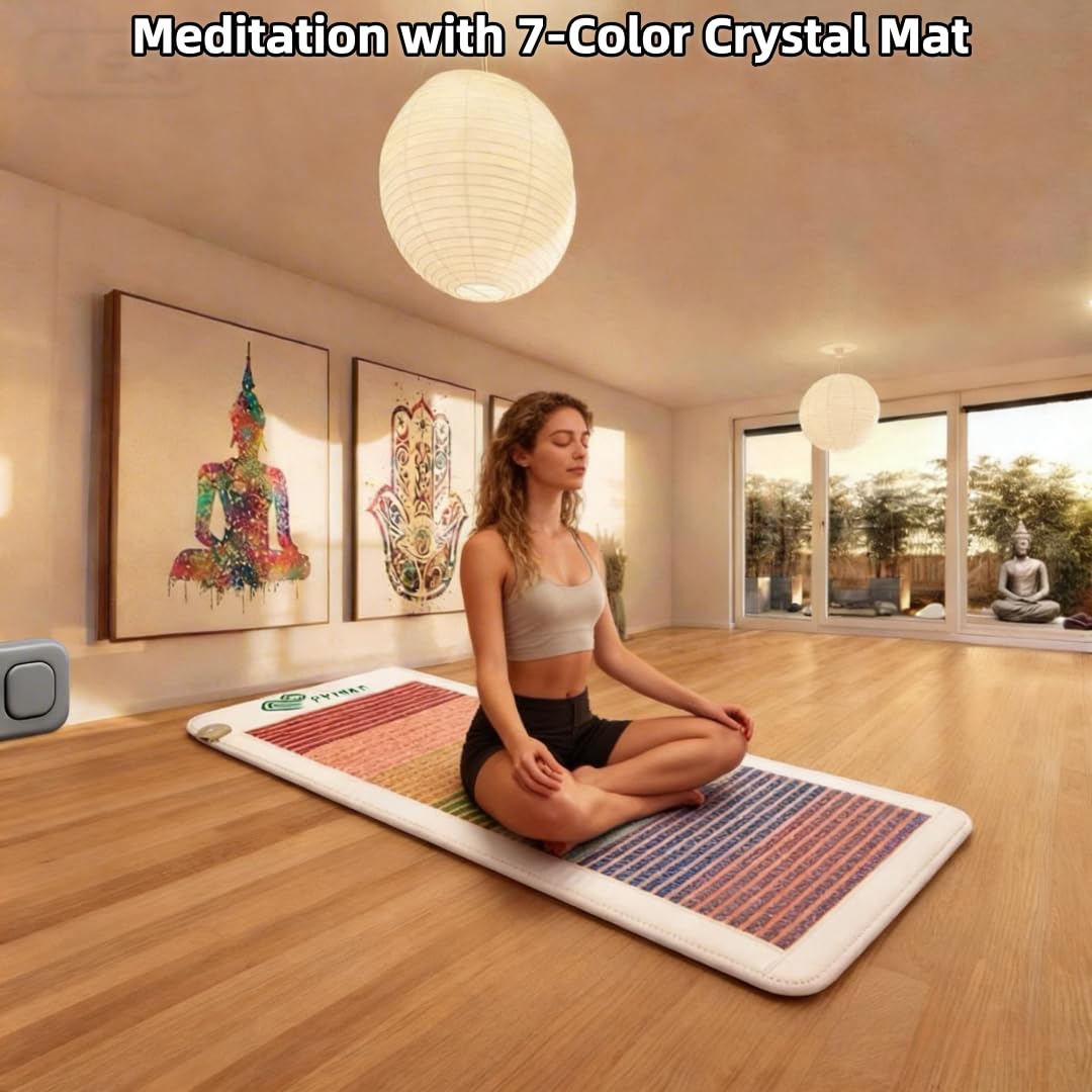 7-Chakra Gemstone Far Infrared Crystal Heating Mat C12374