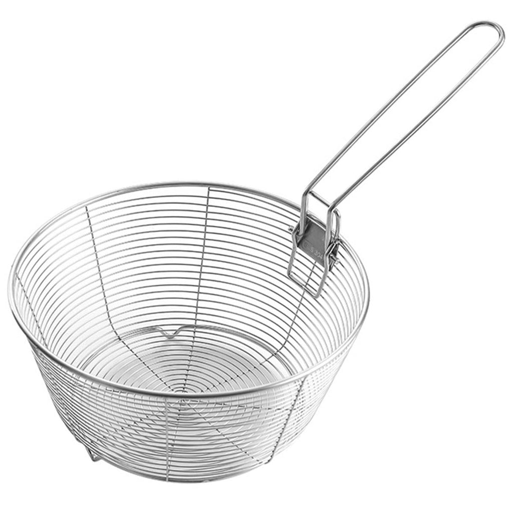 Stainless Steel Deep Fryer Basket with Detachable Handle 9 Inch L437