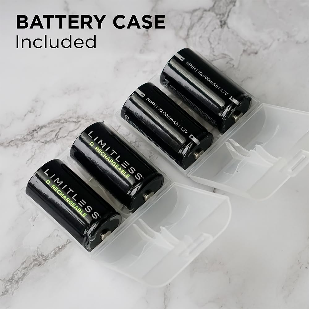 Rechargeable D Batteries 4-Pack W1724