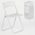White Plastic Folding Chairs 10 Pack with Steel Frame A8754