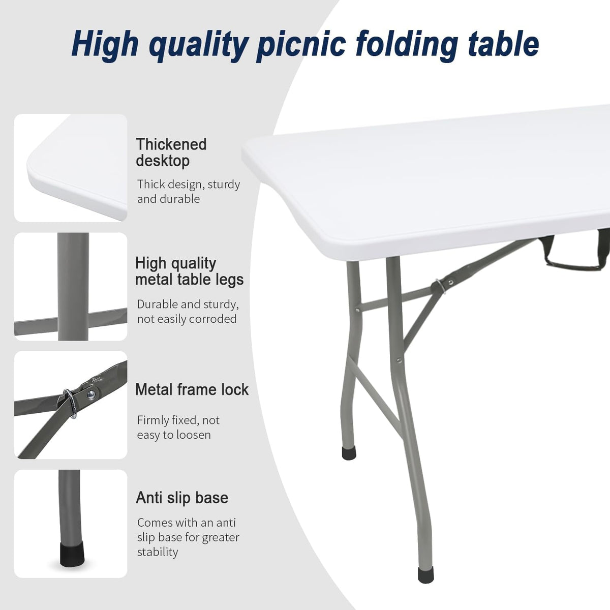 White Folding Table V515193