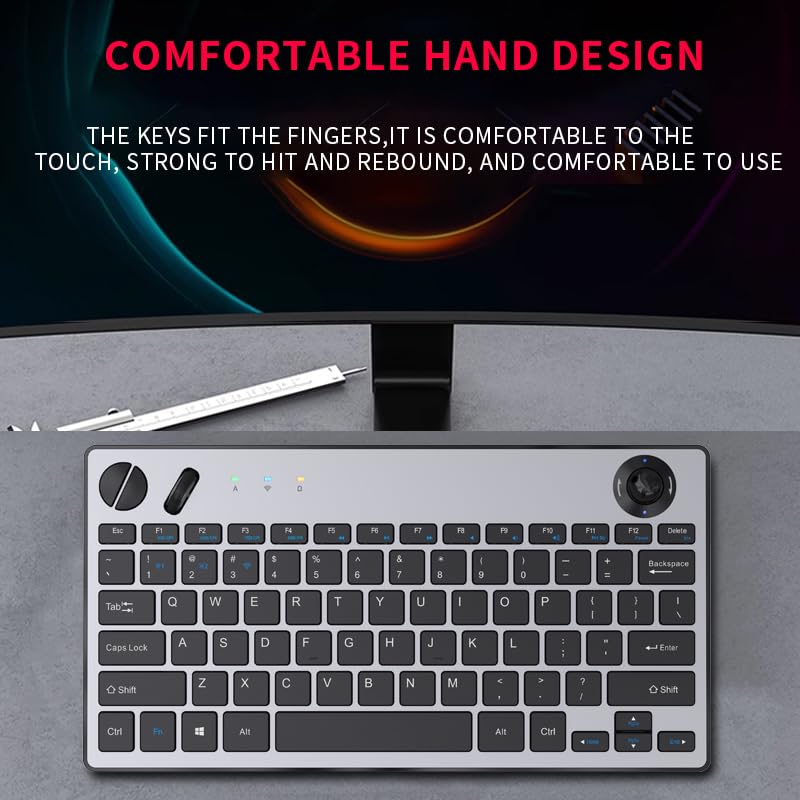 78 Keys Dual Mode Wireless Trackball Keyboard E6941