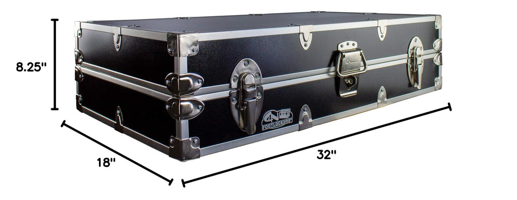 Lockable Under Bed Trunk 32 x 18 x 8.25 Inches O270