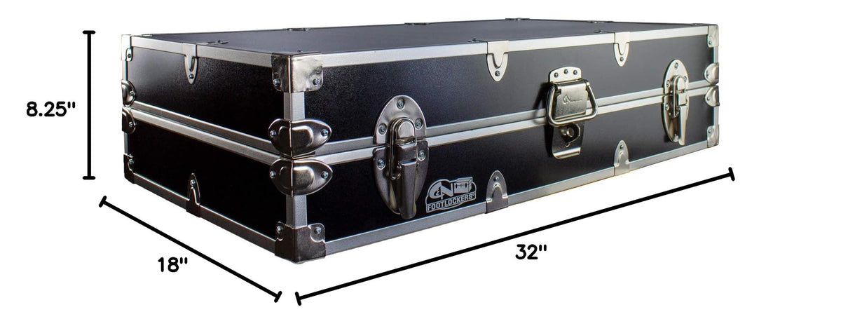 Lockable Under Bed Trunk 32 x 18 x 8.25 Inches O270