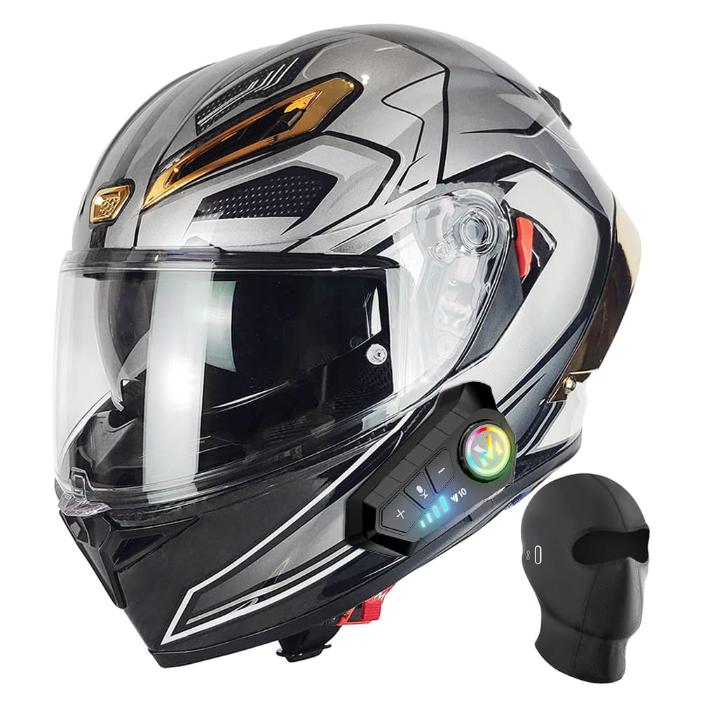 Full Face Motorcycle Helmet with Bluetooth T100646