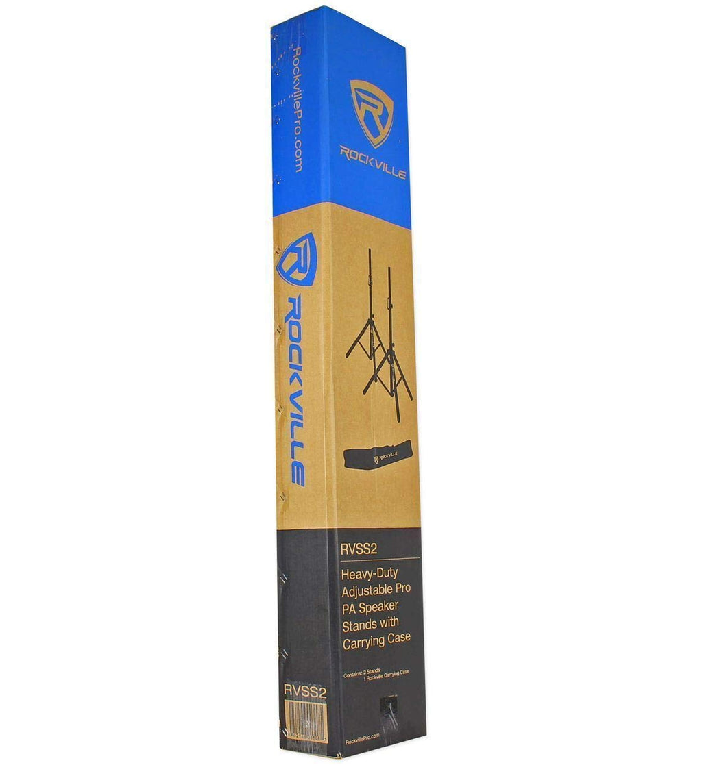 Black Tripod Speaker Stands Pair with Carrying Case C77821
