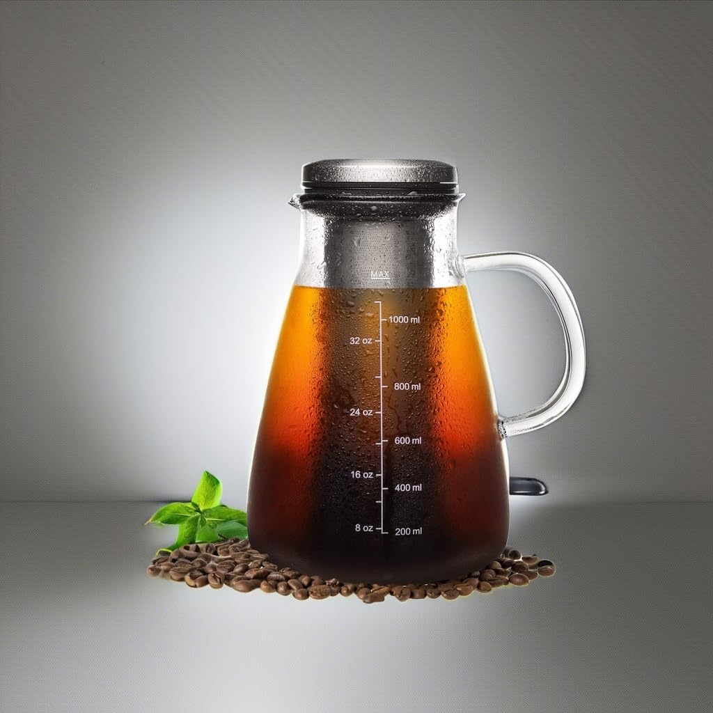 34oz Cold Brew Iced Coffee Maker with Stainless Steel Filter H83943
