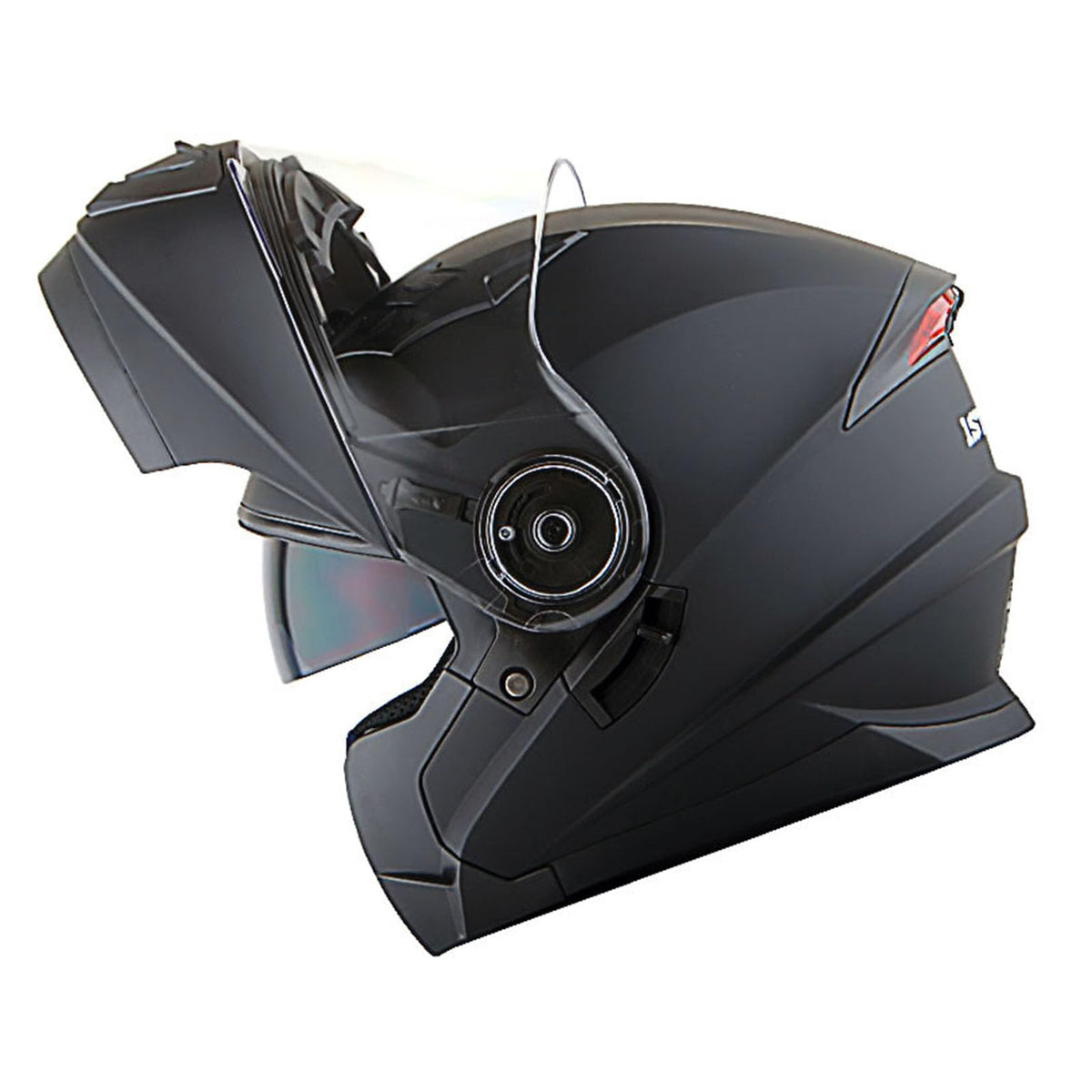 Matt Black Modular Full Face Motorcycle Helmet with Dual Visor G354
