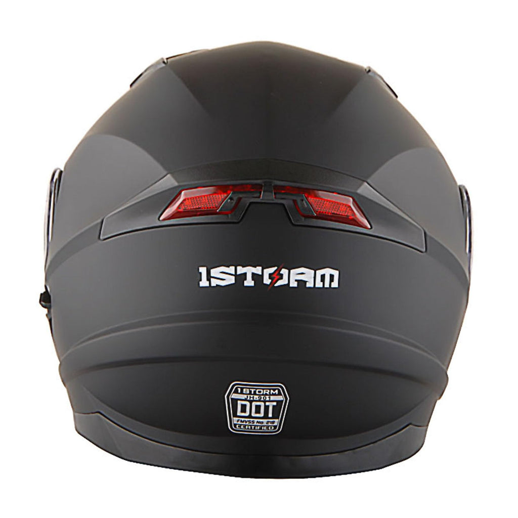 Matt Black Modular Full Face Motorcycle Helmet with Dual Visor G354