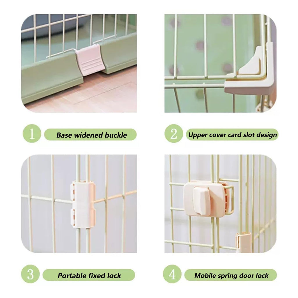 3/4-Tier Cat Cage Playpen with Hammock D244