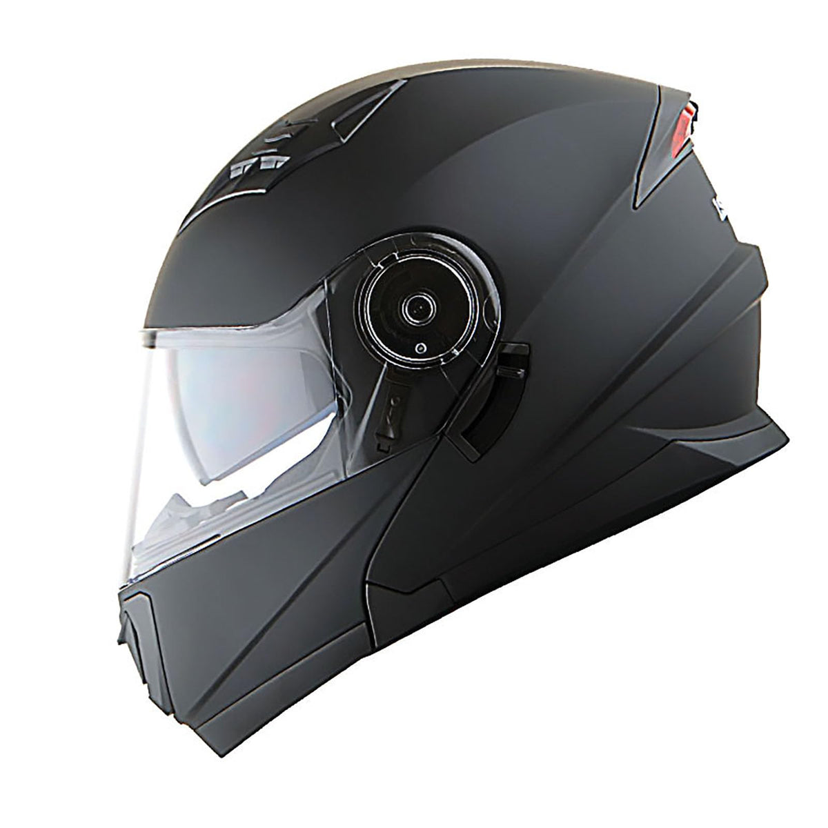 Matt Black Modular Full Face Motorcycle Helmet with Dual Visor G354