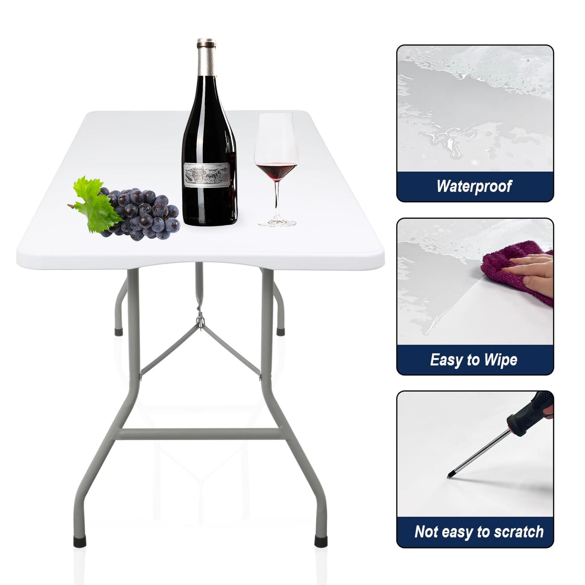 White Folding Table V515193