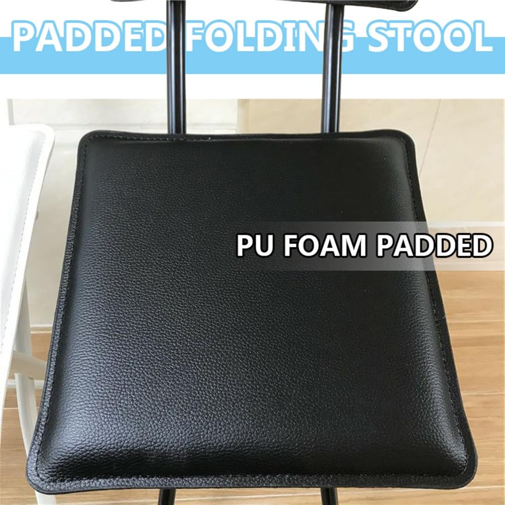 Square Foldable Counter Height Stool with Backrest S7872
