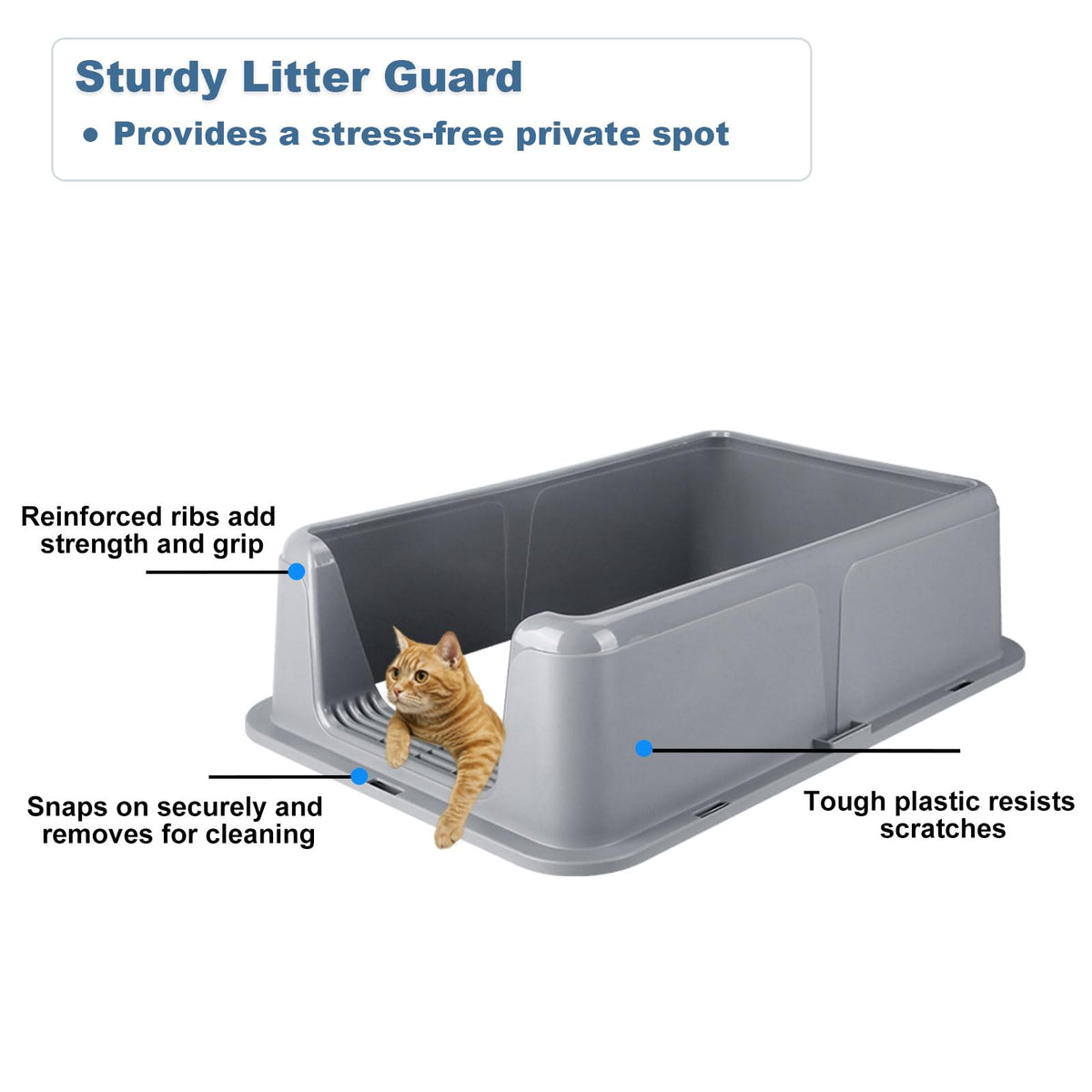 XL Stainless Steel Cat Litter Box with Lid X15526