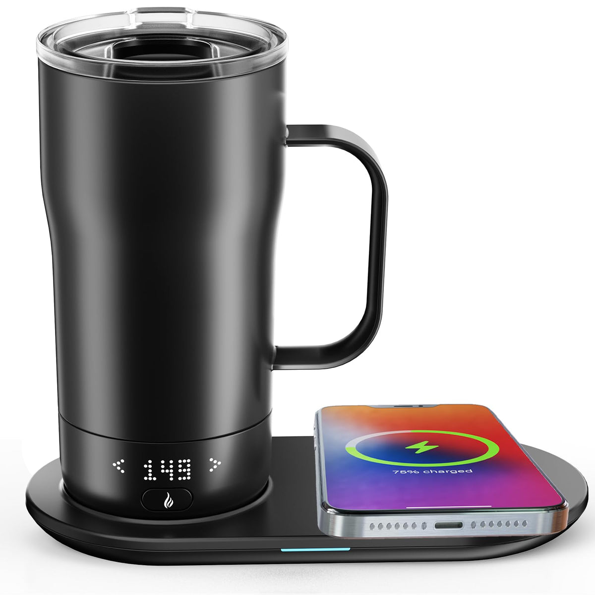 18 Oz Temperature Control App Controlled Self Heating Coffee Mug V31470