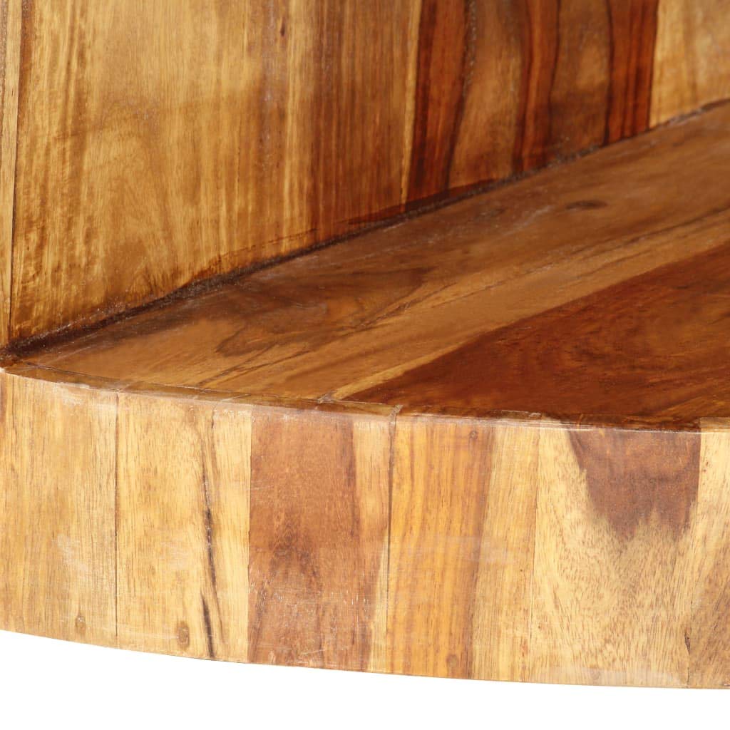 Round Coffee Table 25.6"x11.8" Solid Sheesham Wood X274596