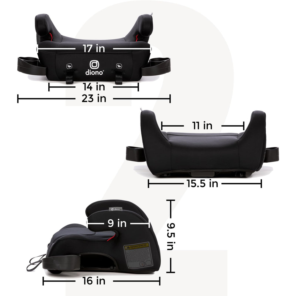 Black Backless Belt-Positioning Booster Seat O969974