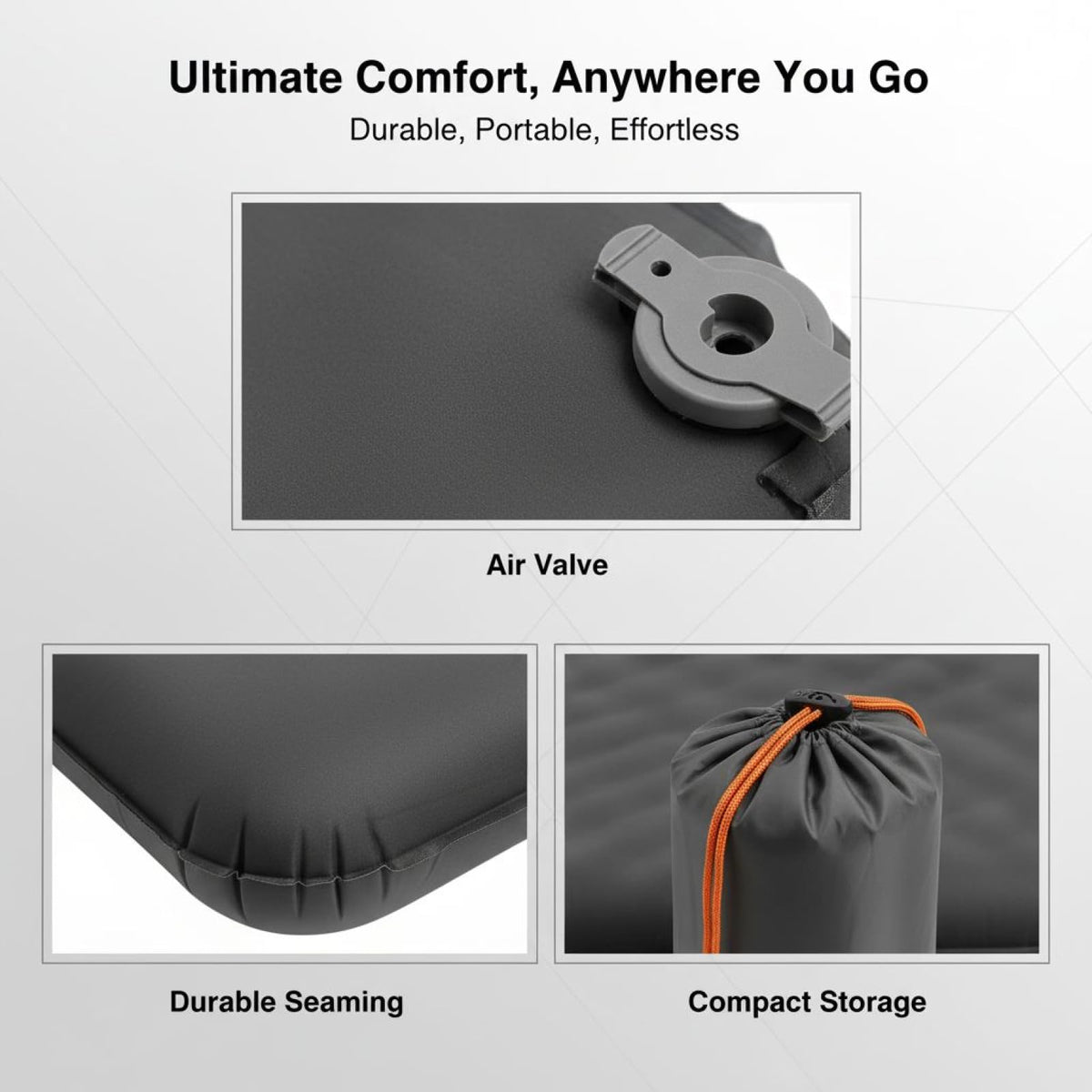 2 Pcs Inflatable Nylon TPU Seat Cushion S594625