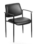 Black Caressoft Stacking Chair with Arm W747