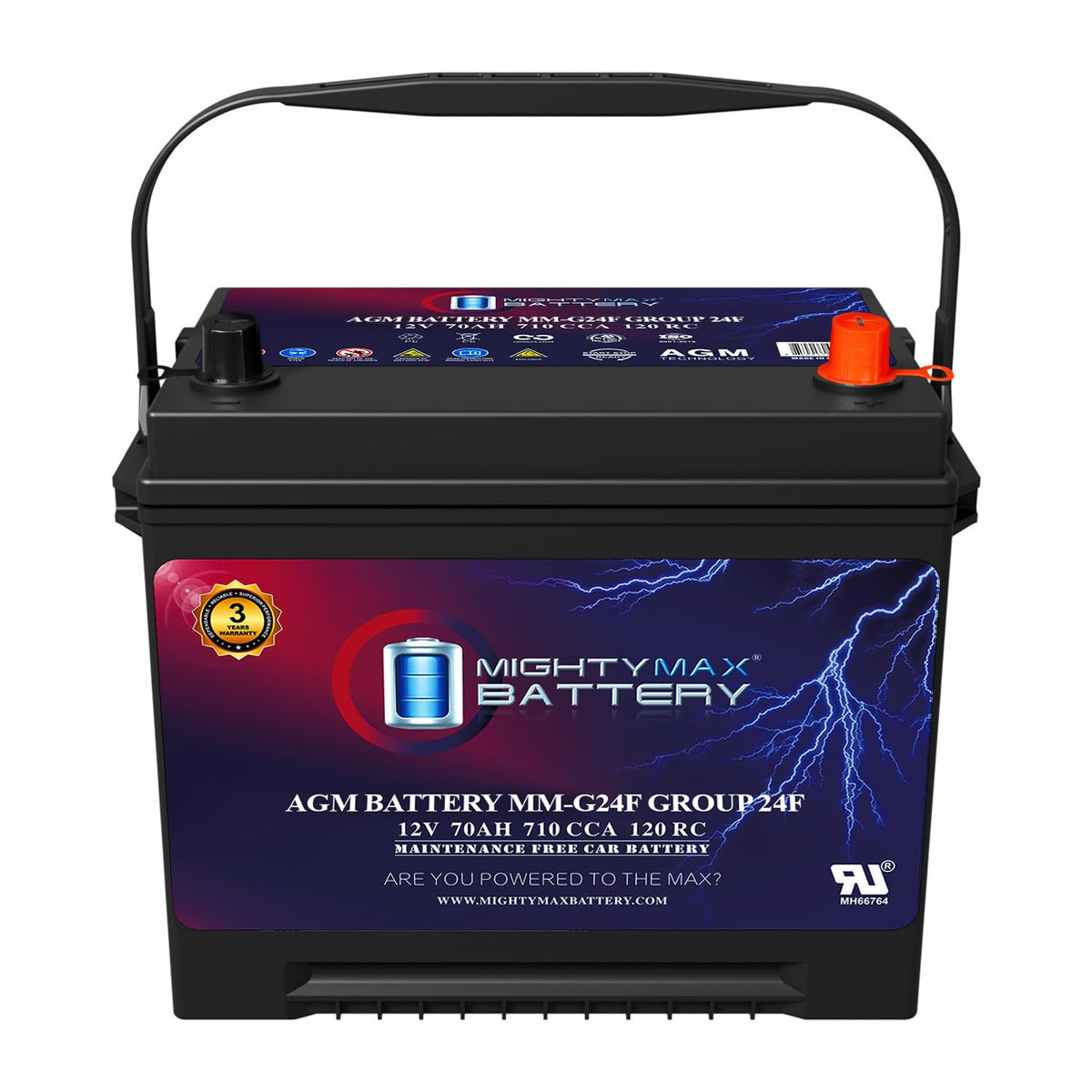 12V 70Ah AGM Replacement Battery R22268