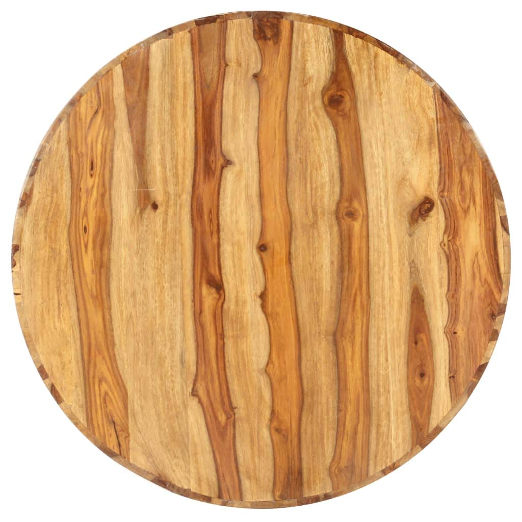 Round Coffee Table 25.6"x11.8" Solid Sheesham Wood X274596