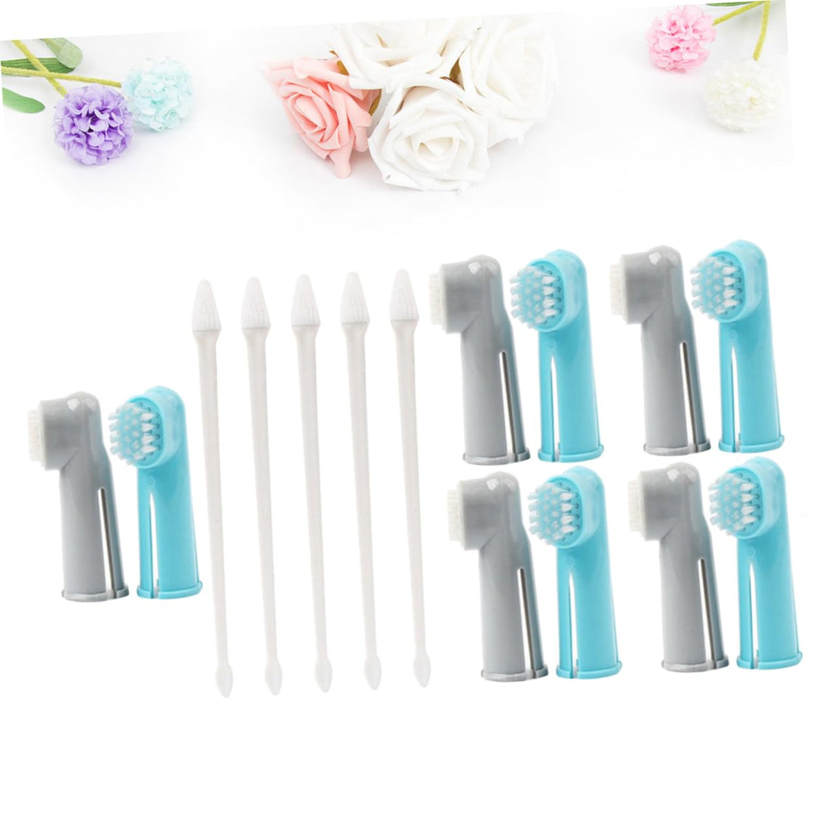 15 Pc Dual-Headed and Finger Pet Toothbrushes H641162