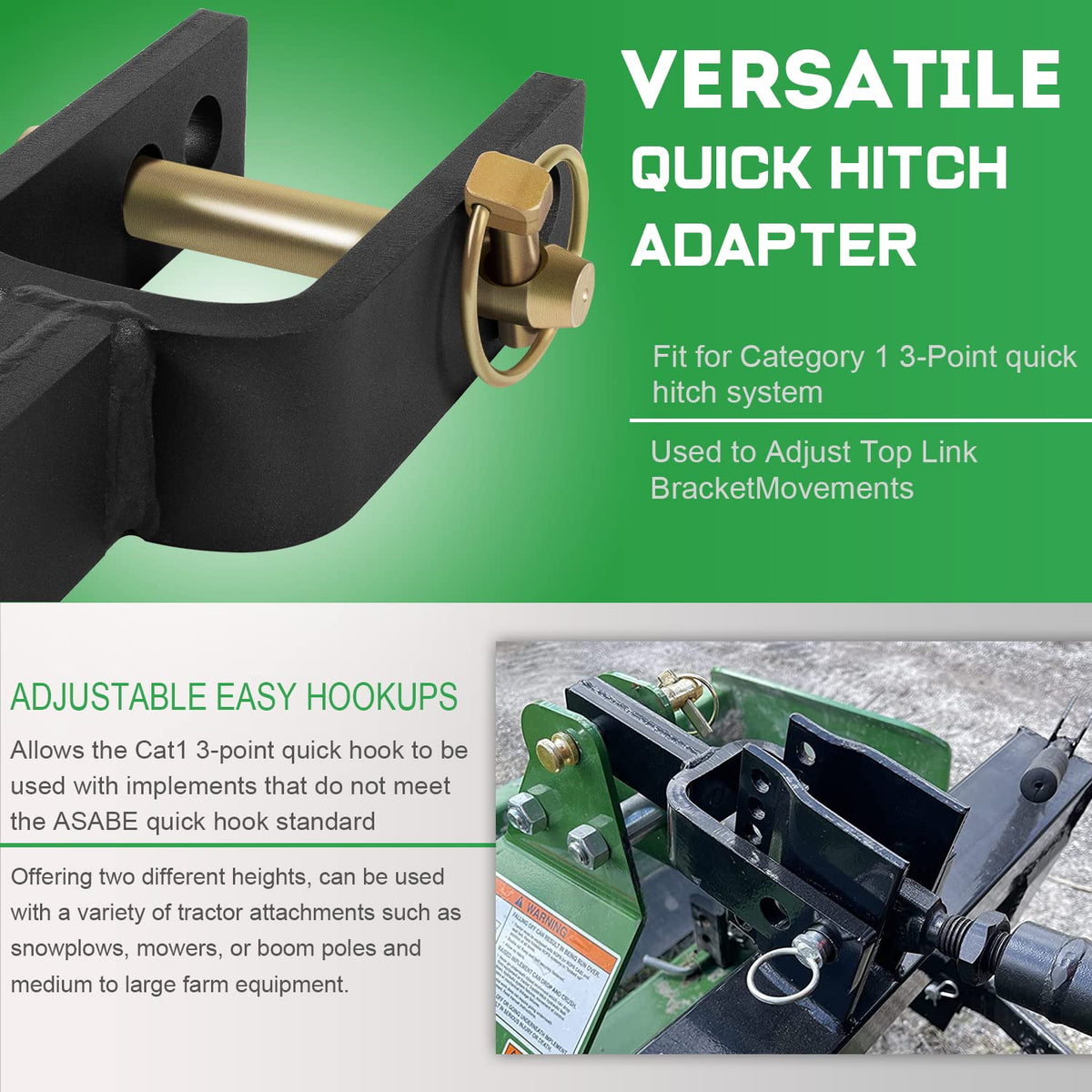 Category 1 3-Point Quick Hitch Adapter B6233