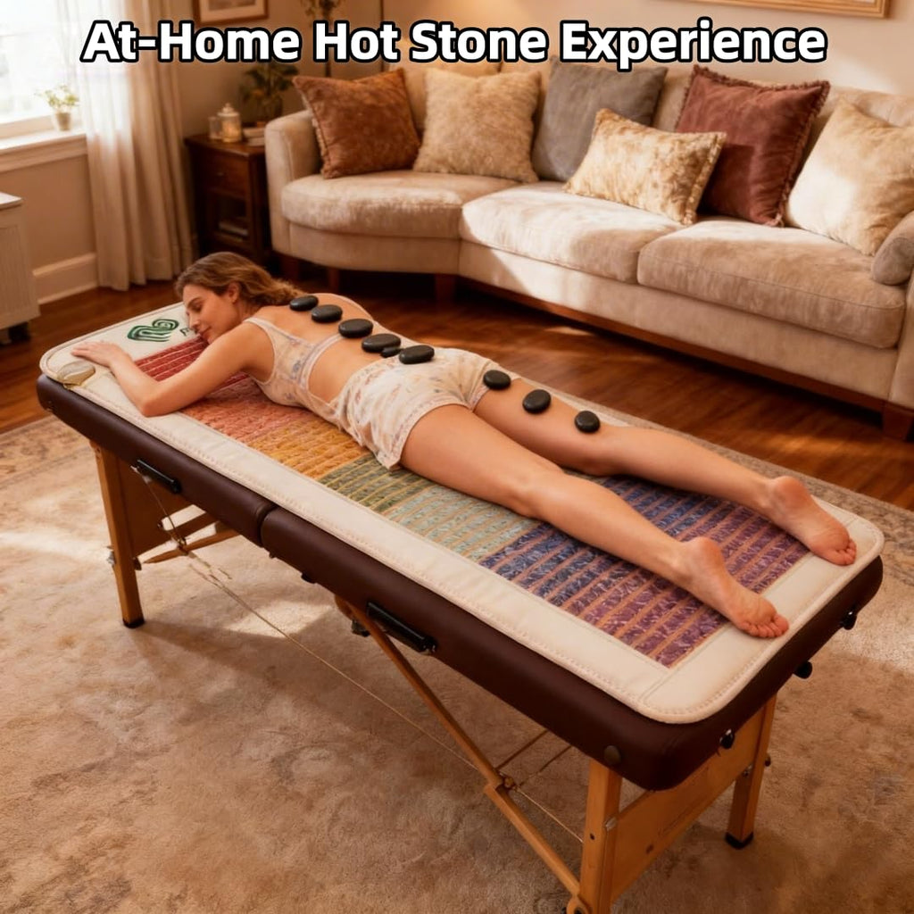 7-Chakra Gemstone Far Infrared Crystal Heating Mat C12374