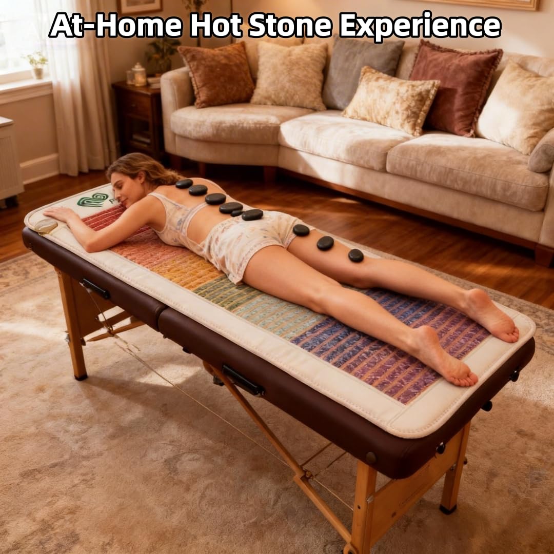 7-Chakra Gemstone Far Infrared Crystal Heating Mat C12374