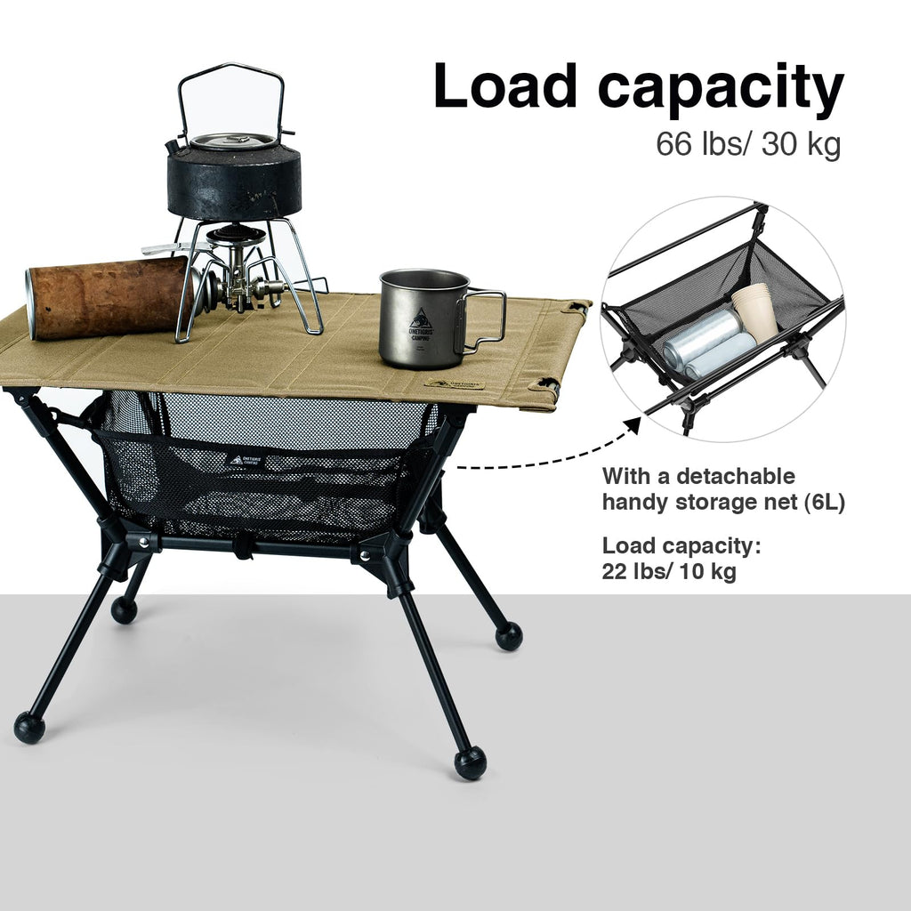 Lightweight Portable Folding Camping Table with Mesh Storage Net R928208