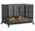 48 Inch Heavy Duty Metal Dog Crate with Wheels V269