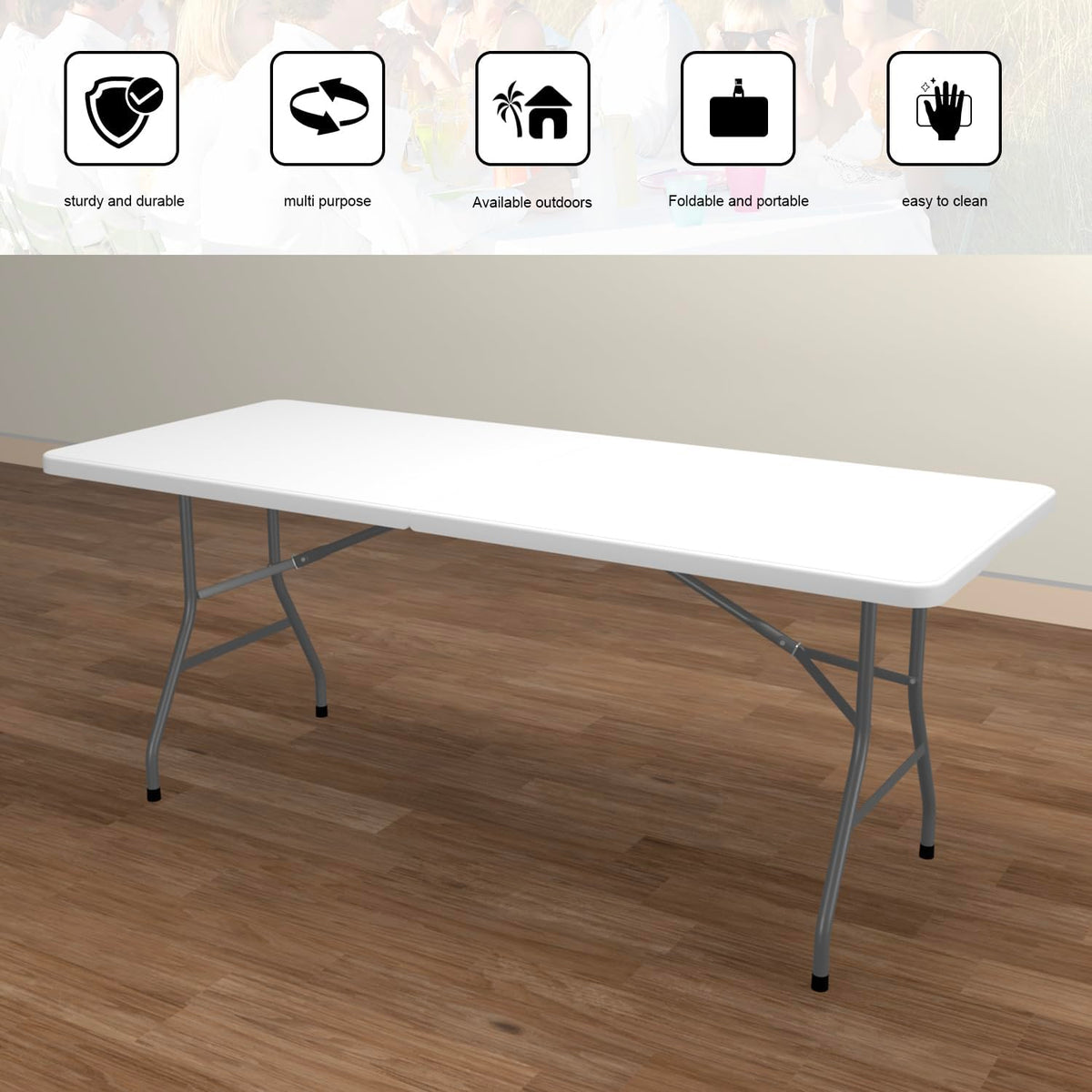 White Folding Table V515193
