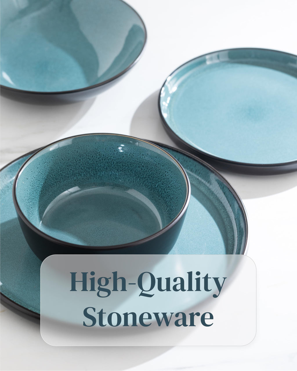 Stoneware Cereal Bowls Set of 4, 27 oz Ceramic Soup Bowl I907813