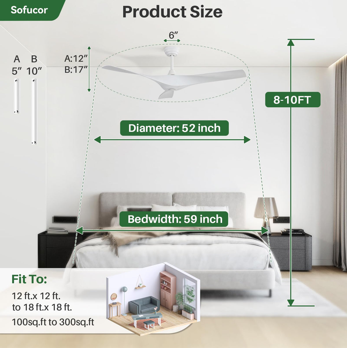 52 Inch Ceiling Fan P29646