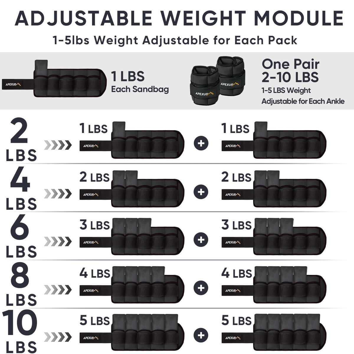 Adjustable Ankle Weights A9733