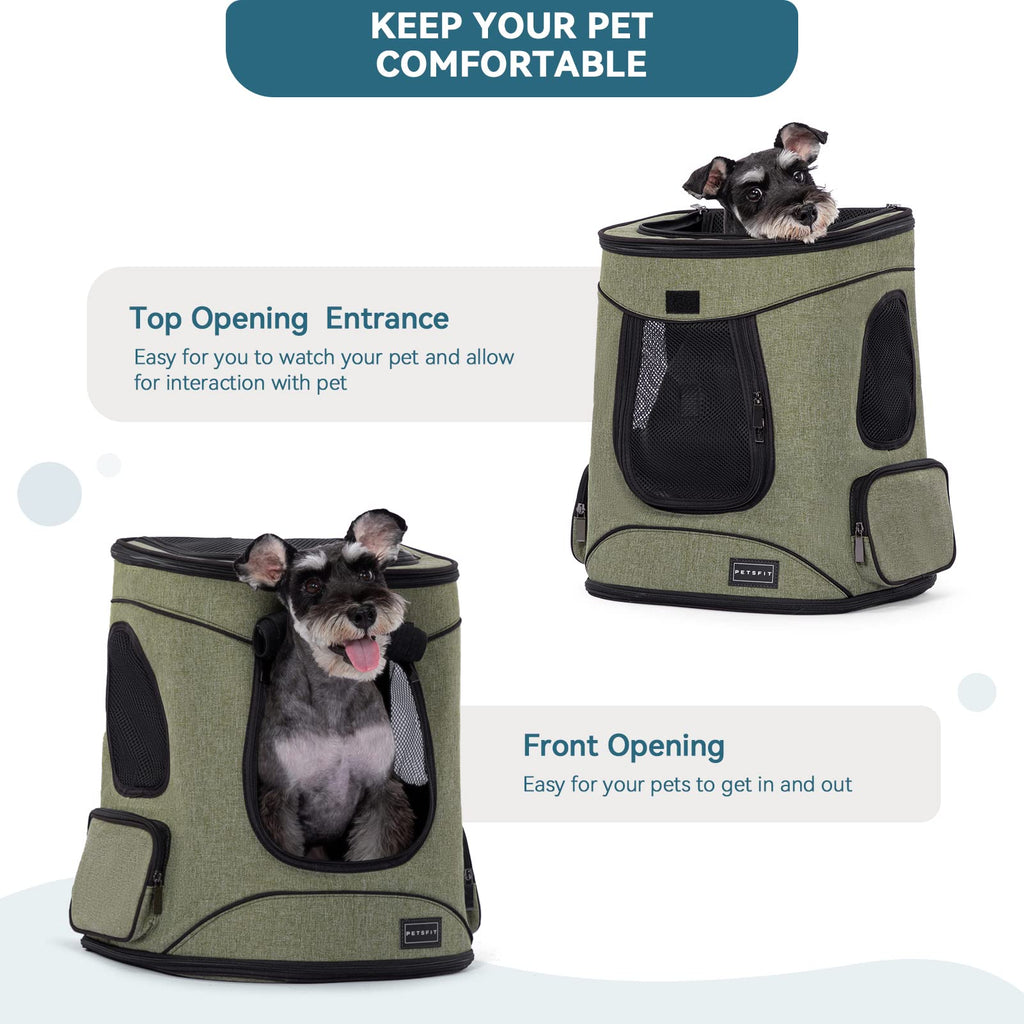 Dog and Cat Backpack Carrier, Up to 18 lb W32859
